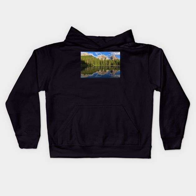 Lake Antorno Kids Hoodie by yairkarelic